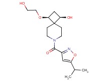 (1R*,3S*)-3-(2-hydroxyethoxy)-7-[(5-isopropyl-3-isoxazolyl)carbonyl]-7-azaspiro[3.5]nonan-1-ol