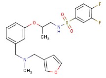 3,4-difluoro-N-[2-(3-{[(3-furylmethyl)(methyl)amino]methyl}phenoxy)propyl]benzenesulfonamide