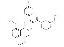 N-({7-chloro-2-[3-(hydroxymethyl)-1-piperidinyl]-3-quinolinyl}methyl)-2-methoxy-N-(2-methoxyethyl)benzamide