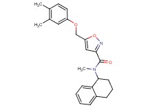 5-[(3,4-dimethylphenoxy)methyl]-N-methyl-N-(1,2,3,4-tetrahydro-1-naphthalenyl)-3-isoxazolecarboxamide