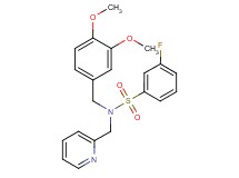 N-(3,4-dimethoxybenzyl)-3-fluoro-N-(2-pyridinylmethyl)benzenesulfonamide