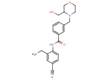 N-(4-cyano-2-ethylphenyl)-3-{[3-(hydroxymethyl)morpholin-4-yl]methyl}benzamide