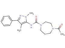 4-acetyl-N-(1,4-dimethyl-3-phenyl-1H-pyrazol-5-yl)-1,4-diazepane-1-carboxamide