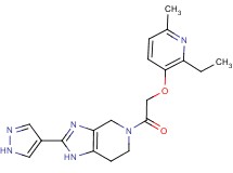 5-{[(2-ethyl-6-methylpyridin-3-yl)oxy]acetyl}-2-(1H-pyrazol-4-yl)-4,5,6,7-tetrahydro-1H-imidazo[4,5-c]pyridine