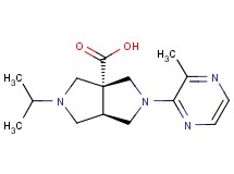 (3aR*,6aR*)-2-isopropyl-5-(3-methyl-2-pyrazinyl)hexahydropyrrolo[3,4-c]pyrrole-3a(1H)-carboxylic acid