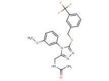 N-[(4-(3-methoxyphenyl)-5-{[3-(trifluoromethyl)benzyl]thio}-4H-1,2,4-triazol-3-yl)methyl]acetamide