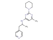 6-methyl-N-(1-methyl-2-pyridin-4-ylethyl)-2-piperidin-1-ylpyrimidin-4-amine