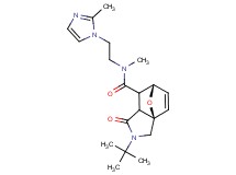 (3aR*,6S*)-2-tert-butyl-N-methyl-N-[2-(2-methyl-1H-imidazol-1-yl)ethyl]-1-oxo-1,2,3,6,7,7a-hexahydro-3a,6-epoxyisoindole-7-carboxamide