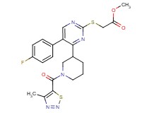 methyl [(5-(4-fluorophenyl)-4-{1-[(4-methyl-1,2,3-thiadiazol-5-yl)carbonyl]-3-piperidinyl}-2-pyrimidinyl)thio]acetate