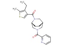 (1S*,5R*)-6-[(4-ethyl-5-methyl-3-thienyl)carbonyl]-3-(pyridin-2-ylcarbonyl)-3,6-diazabicyclo[3.2.2]nonane