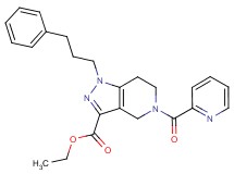 ethyl 1-(3-phenylpropyl)-5-(2-pyridinylcarbonyl)-4,5,6,7-tetrahydro-1H-pyrazolo[4,3-c]pyridine-3-carboxylate