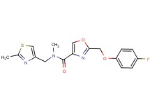 2-[(4-fluorophenoxy)methyl]-N-methyl-N-[(2-methyl-1,3-thiazol-4-yl)methyl]-1,3-oxazole-4-carboxamide