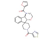 N-[(2R*,3R*)-2-ethoxy-1'-(1,3-thiazol-4-ylcarbonyl)-2,3-dihydrospiro[indene-1,4'-piperidin]-3-yl]-2-furamide