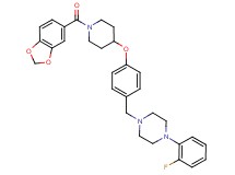 1-(4-{[1-(1,3-benzodioxol-5-ylcarbonyl)-4-piperidinyl]oxy}benzyl)-4-(2-fluorophenyl)piperazine