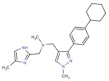 1-[3-(4-cyclohexylphenyl)-1-methyl-1H-pyrazol-4-yl]-N-methyl-N-[(4-methyl-1H-imidazol-2-yl)methyl]methanamine