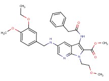 methyl 5-[(3-ethoxy-4-methoxybenzyl)amino]-1-(2-methoxyethyl)-3-[(phenylacetyl)amino]-1H-pyrrolo[2,3-b]pyridine-2-carboxylate