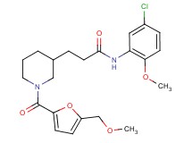 N-(5-chloro-2-methoxyphenyl)-3-{1-[5-(methoxymethyl)-2-furoyl]-3-piperidinyl}propanamide