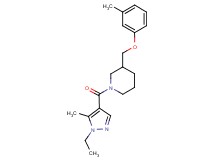 1-[(1-ethyl-5-methyl-1H-pyrazol-4-yl)carbonyl]-3-[(3-methylphenoxy)methyl]piperidine