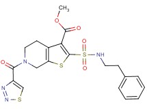 methyl 2-{[(2-phenylethyl)amino]sulfonyl}-6-(1,2,3-thiadiazol-4-ylcarbonyl)-4,5,6,7-tetrahydrothieno[2,3-c]pyridine-3-carboxylate