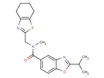 2-isopropyl-N-methyl-N-(4,5,6,7-tetrahydro-1,3-benzothiazol-2-ylmethyl)-1,3-benzoxazole-5-carboxamide
