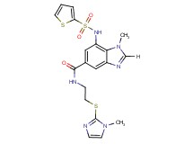 1-methyl-N-{2-[(1-methyl-1H-imidazol-2-yl)thio]ethyl}-7-[(2-thienylsulfonyl)amino]-1H-benzimidazole-5-carboxamide