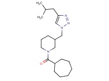 1-(cycloheptylcarbonyl)-3-[(4-isobutyl-1H-1,2,3-triazol-1-yl)methyl]piperidine