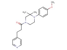 1-(4-methoxyphenyl)-2,2-dimethyl-4-[3-(4-pyridinyl)propanoyl]piperazine