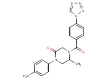 5-methyl-1-(4-methylphenyl)-4-[4-(1H-tetrazol-1-yl)benzoyl]-2-piperazinone