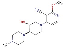 4-[(3R*,4R*)-3-hydroxy-4-(4-methyl-1-piperazinyl)-1-piperidinyl]-2-methoxynicotinonitrile