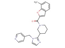 4-[(2-{1-[(7-methyl-1-benzofuran-2-yl)carbonyl]piperidin-3-yl}-1H-imidazol-1-yl)methyl]pyridine