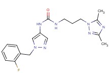 N-[3-(3,5-dimethyl-1H-1,2,4-triazol-1-yl)propyl]-N'-[1-(2-fluorobenzyl)-1H-pyrazol-4-yl]urea