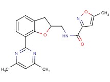 N-{[7-(4,6-dimethyl-2-pyrimidinyl)-2,3-dihydro-1-benzofuran-2-yl]methyl}-5-methyl-3-isoxazolecarboxamide
