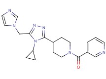 3-({4-[4-cyclopropyl-5-(1H-imidazol-1-ylmethyl)-4H-1,2,4-triazol-3-yl]piperidin-1-yl}carbonyl)pyridine