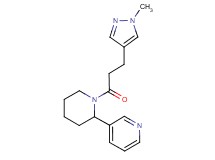 3-{1-[3-(1-methyl-1H-pyrazol-4-yl)propanoyl]piperidin-2-yl}pyridine