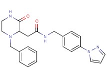 2-(1-benzyl-3-oxo-2-piperazinyl)-N-[4-(1H-pyrazol-1-yl)benzyl]acetamide