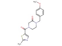 1-(4-methoxybenzyl)-4-[(2-methyl-1,3-thiazol-5-yl)carbonyl]-2-piperazinone