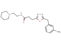 3-[5-(3-methylbenzyl)-1,3,4-oxadiazol-2-yl]-N-[2-(1-piperidinyl)ethyl]propanamide