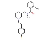 N-({1-[2-(4-fluorophenyl)ethyl]-3-piperidinyl}methyl)-N,2-dimethylbenzamide