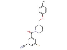 3-fluoro-5-({3-[(4-methylphenoxy)methyl]-1-piperidinyl}carbonyl)benzonitrile
