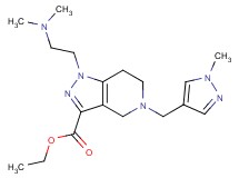 ethyl 1-[2-(dimethylamino)ethyl]-5-[(1-methyl-1H-pyrazol-4-yl)methyl]-4,5,6,7-tetrahydro-1H-pyrazolo[4,3-c]pyridine-3-carboxylate