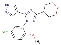 1-(5-chloro-2-methoxyphenyl)-5-(1H-pyrazol-4-yl)-3-(tetrahydro-2H-pyran-4-yl)-1H-1,2,4-triazole