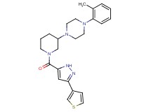 1-(2-methylphenyl)-4-(1-{[3-(3-thienyl)-1H-pyrazol-5-yl]carbonyl}-3-piperidinyl)piperazine
