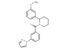 2-(3-methoxyphenyl)-1-[3-(1H-pyrazol-1-yl)benzoyl]piperidine