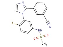 N-{3-[2-(3-cyanophenyl)-1H-imidazol-1-yl]-4-fluorophenyl}methanesulfonamide