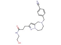 3-[5-(4-cyanobenzyl)-5,6,7,8-tetrahydro-4H-pyrazolo[1,5-a][1,4]diazepin-2-yl]-N-(2-hydroxyethyl)propanamide