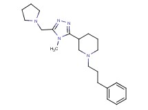 3-[4-methyl-5-(pyrrolidin-1-ylmethyl)-4H-1,2,4-triazol-3-yl]-1-(3-phenylpropyl)piperidine