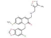 1-[(6-chloro-1,3-benzodioxol-5-yl)methyl]-3-({[(4-methyl-1,2,5-oxadiazol-3-yl)methyl]amino}methyl)-7-(methylthio)-2(1H)-quinolinone