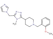 4-[5-(1H-imidazol-1-ylmethyl)-4-methyl-4H-1,2,4-triazol-3-yl]-1-(2-methoxybenzyl)piperidine