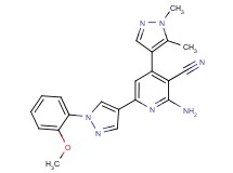 2-amino-4-(1,5-dimethyl-1H-pyrazol-4-yl)-6-[1-(2-methoxyphenyl)-1H-pyrazol-4-yl]nicotinonitrile