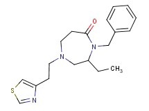 4-benzyl-3-ethyl-1-[2-(1,3-thiazol-4-yl)ethyl]-1,4-diazepan-5-one